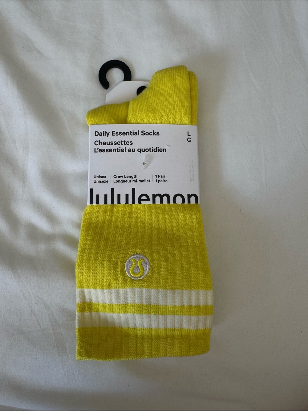 Lululemon Daily Essential Socks - Daisy Glow/White